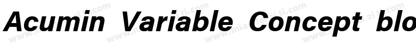 Acumin Variable Concept blod字体转换